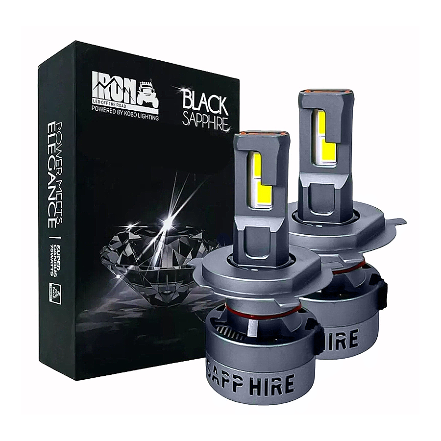 Cree Led H4 Ir100 Iron Black Sapphire Super Canbus 75w