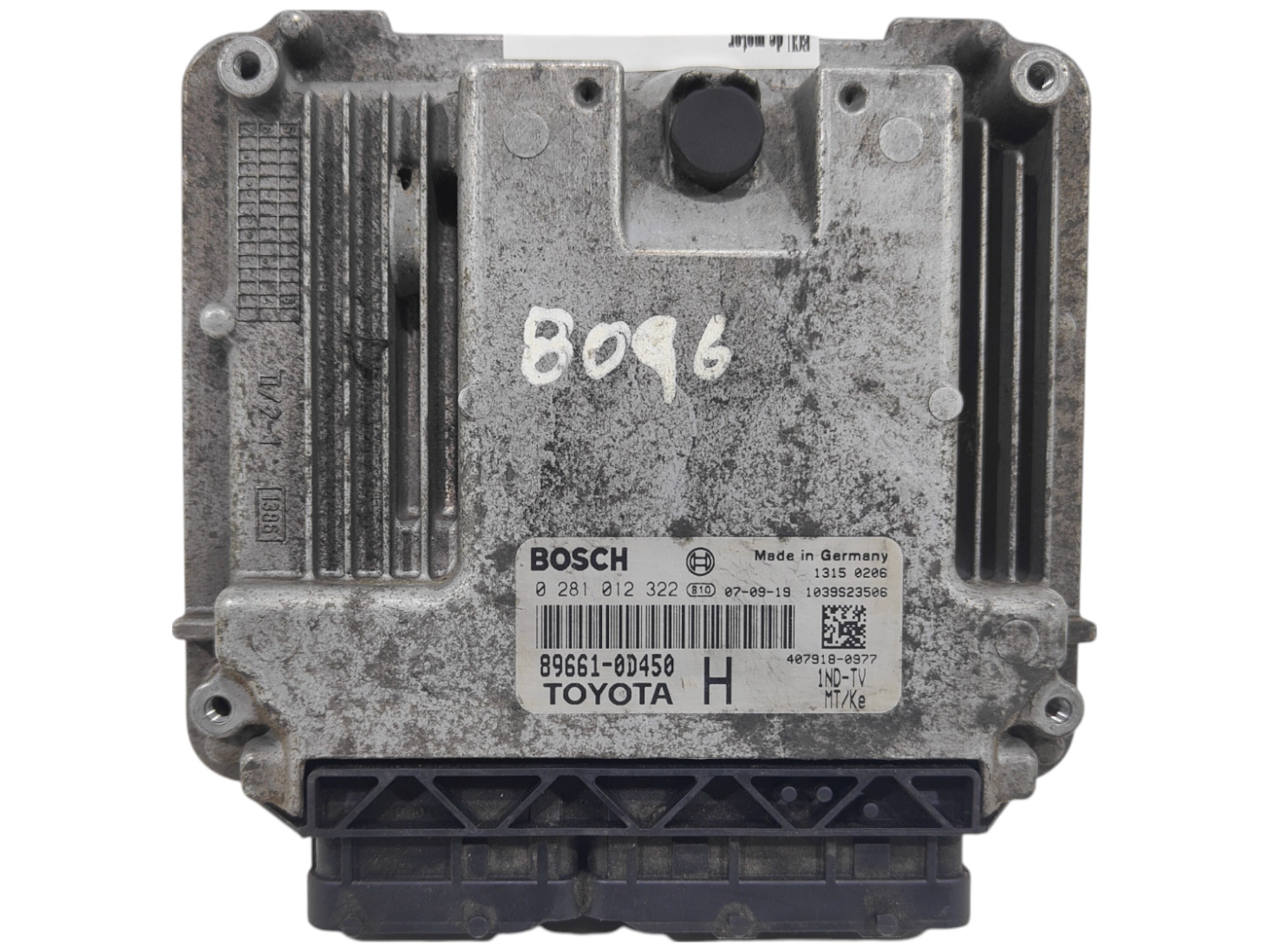 ECU de motor Toyota Yaris 1.4 D-4D [P9, VNK] 66kW 2007, Ref: 8096-K3C12