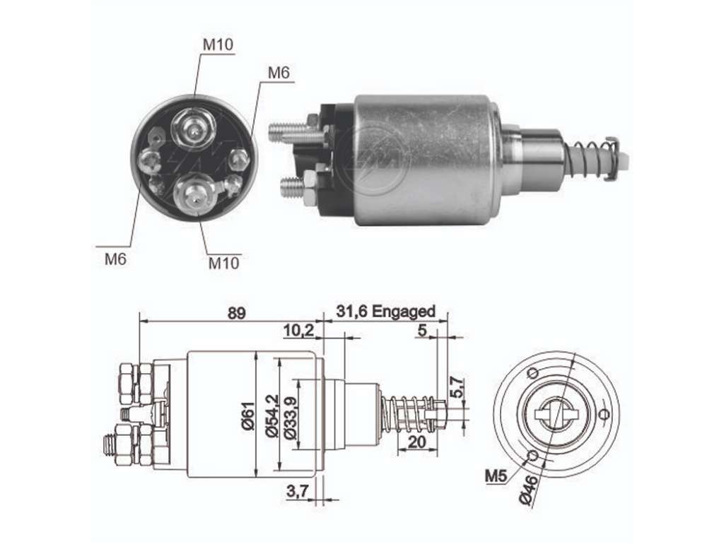 SOLENOIDE BOSCH IV EUROCARGO/TECTOR 24V