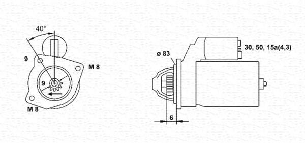 MOTOR ARRANQUE RENAULT LAGUNA/ MOTOR VOLVO M/MAREL [MAGNETI MARELLI]
