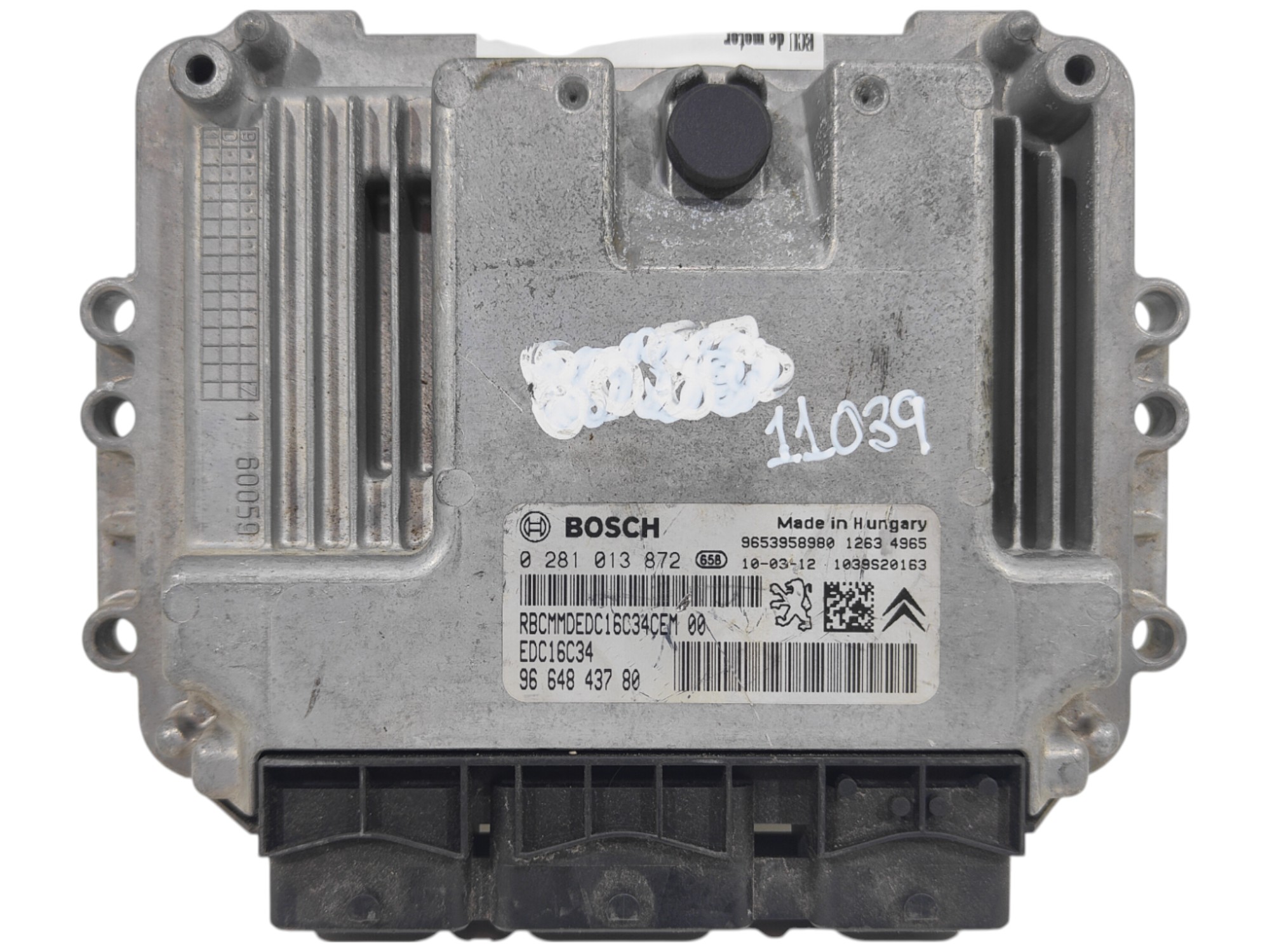 ECU de motor Peugeot Citroen 1.6 HDI 2010, Ref: 11039-K3C10