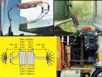 Manguera espiral de conexión de freno para camión y remolque