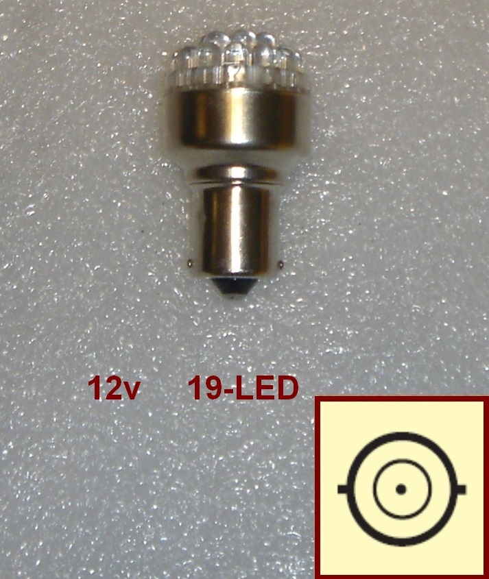 LAMPARA 12V 1 POLO P/PAREJAS 19 LED SUN