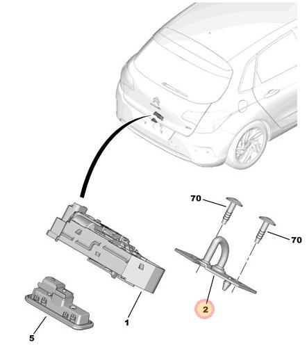 CERRADURA PORTON TRASERO CITROEN C4 2012 EN ADELANTE INFERIOR ORIGINAL [ORIGINAL PSA]