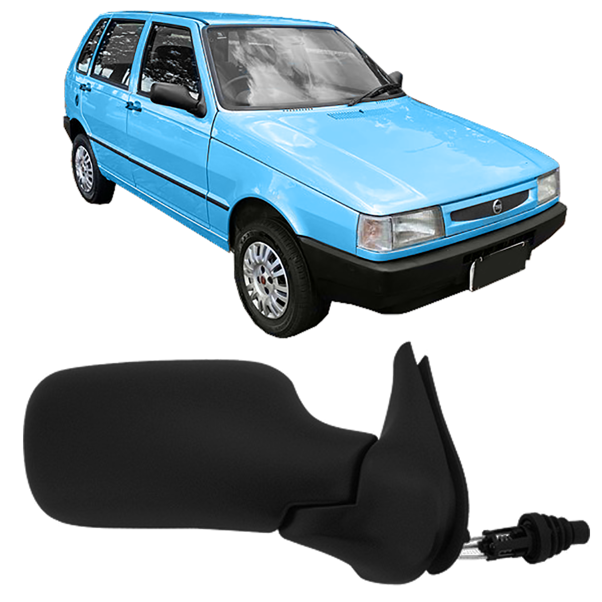 Espejo Derecho Fiat Uno 4 Puertas Con Control 2001  2004