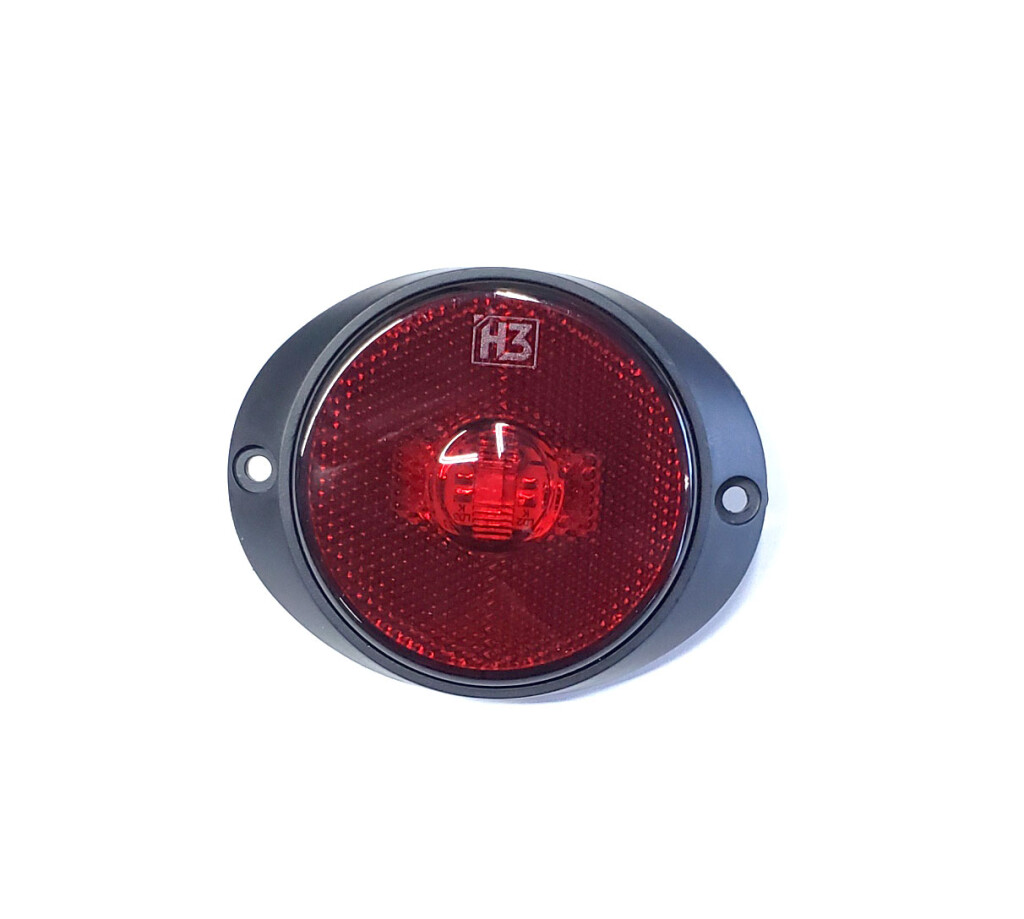 FAROL - FRONTAL ROJO 12/24V 2 TORNILLO C/FICHA H3 COMPONENTES