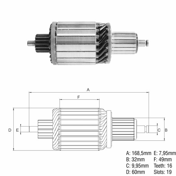 INDUCIDO 12V TRACTOR JOHN DEERE 6810/6610 (169X60X16X32)