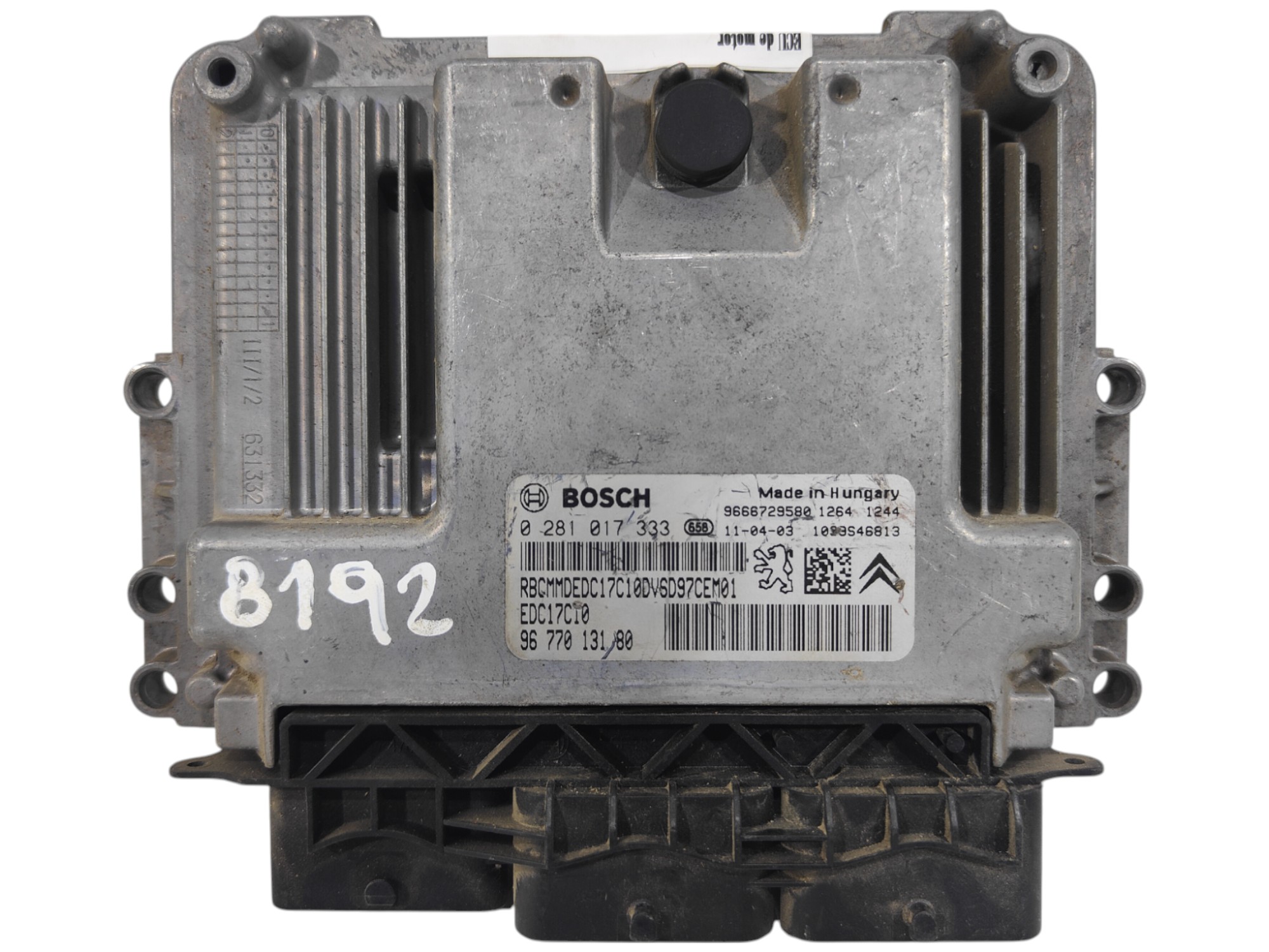 ECU de motor Citroen C3 PICASSO 1.6 HD , Ref: 8192-K3B1